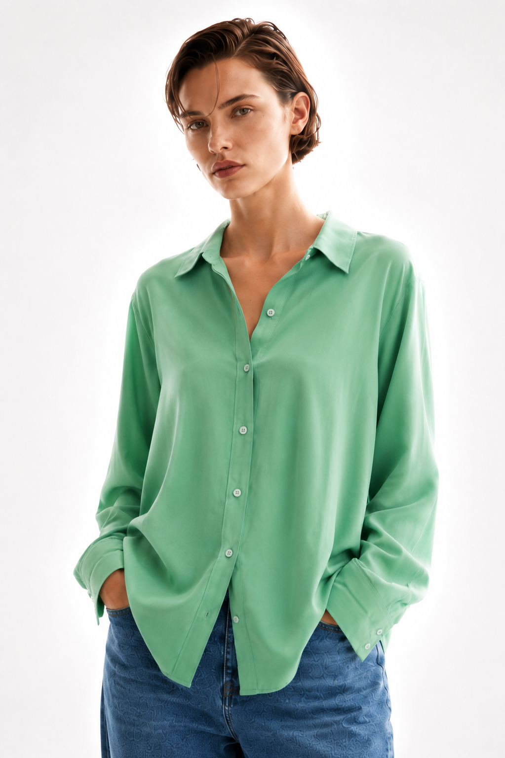 MINT - PLAIN WOMEN SHIRT