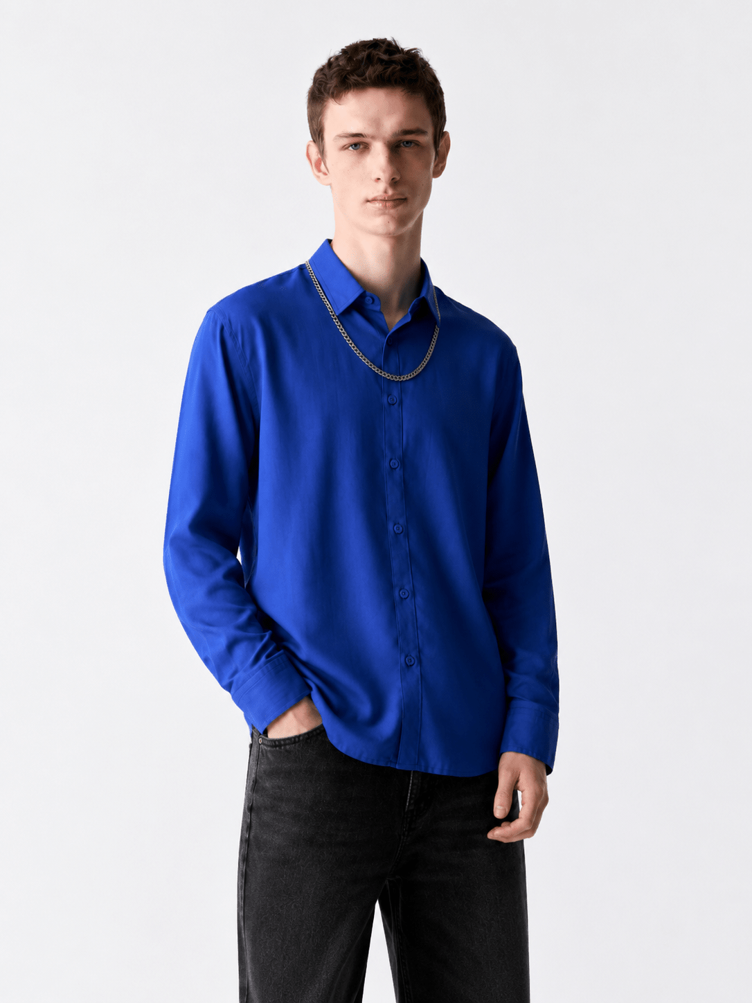LAPIS - PLAIN MEN'S SHIRT - URBUNX