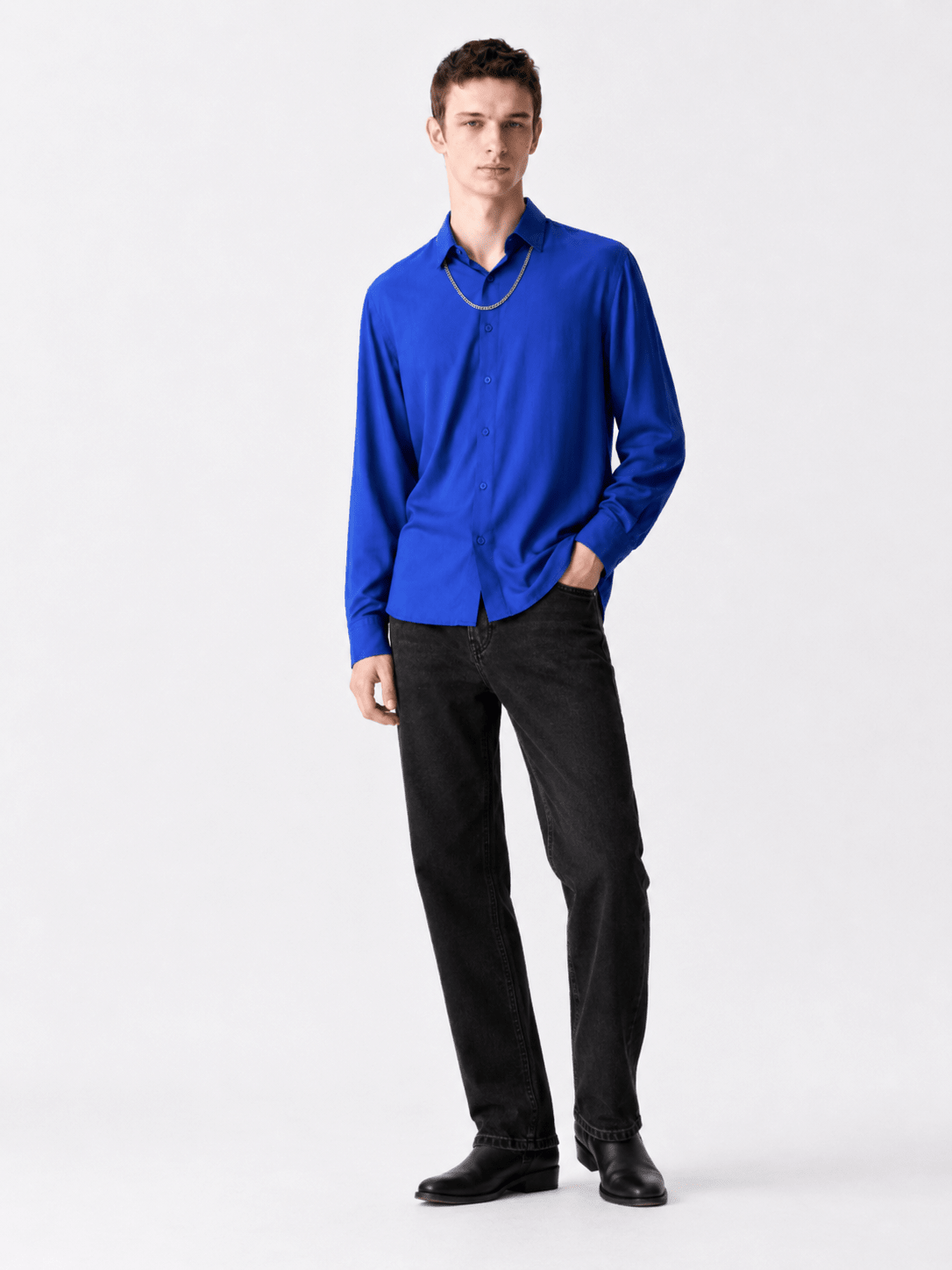 LAPIS - PLAIN MEN'S SHIRT - URBUNX