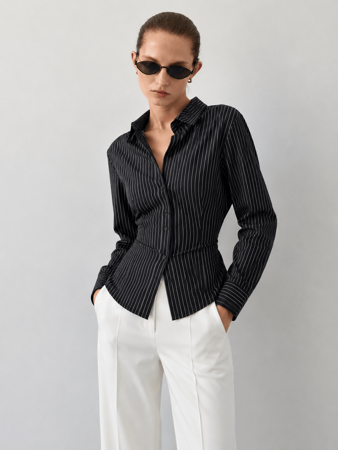 NOIR - FITTED WOMEN'S SHIRT - URBUNX