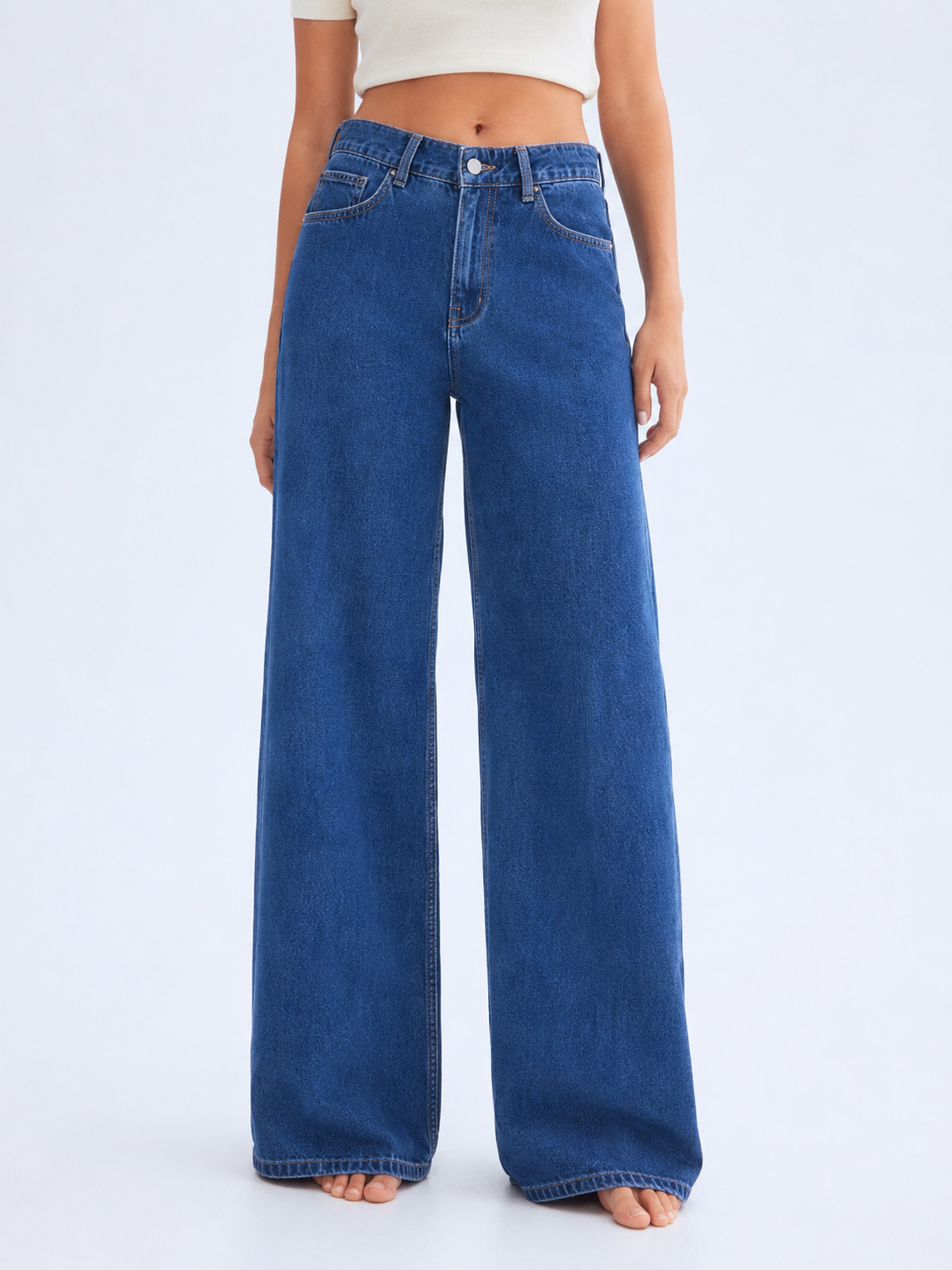 Levi's middy loose boot jeans in bleach wash