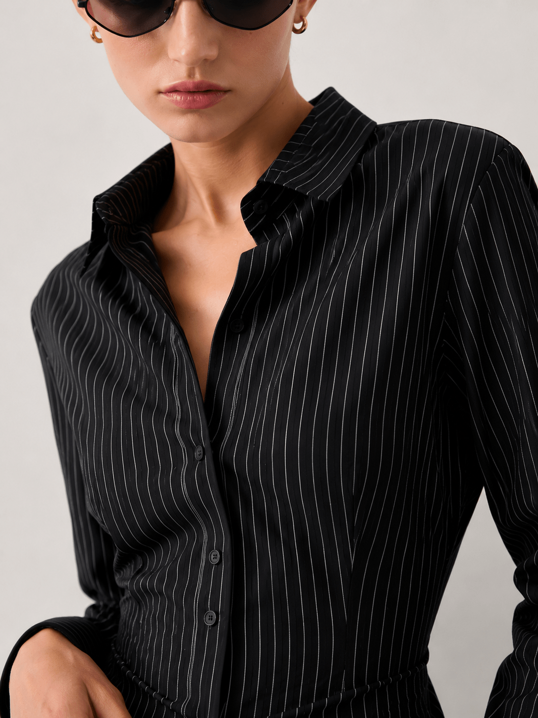 NOIR - FITTED WOMEN'S SHIRT - URBUNX