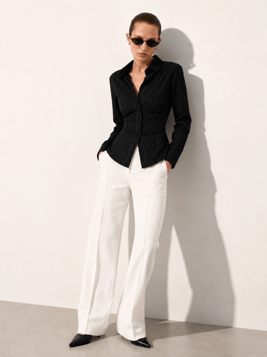 NOIR - FITTED WOMEN'S SHIRT - URBUNX