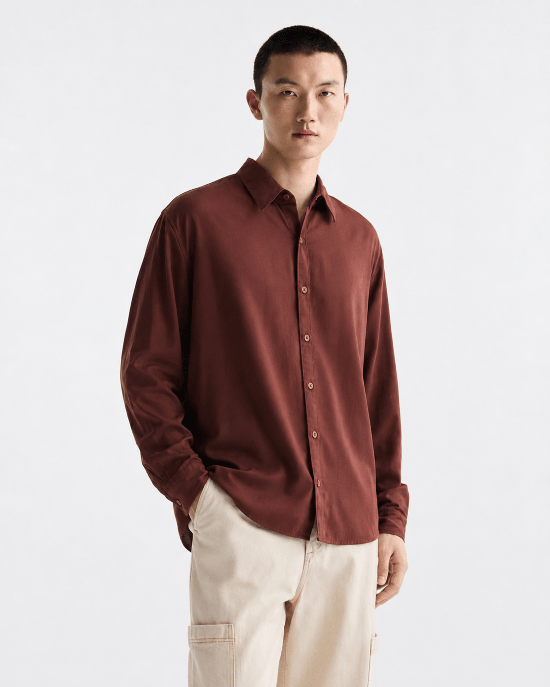 BURNT - PLAIN MEN'S SHIRT - URBUNX