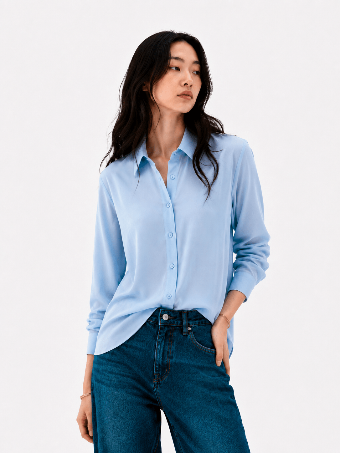 OCEAN - PLAIN WOMEN SHIRT - URBUNX
