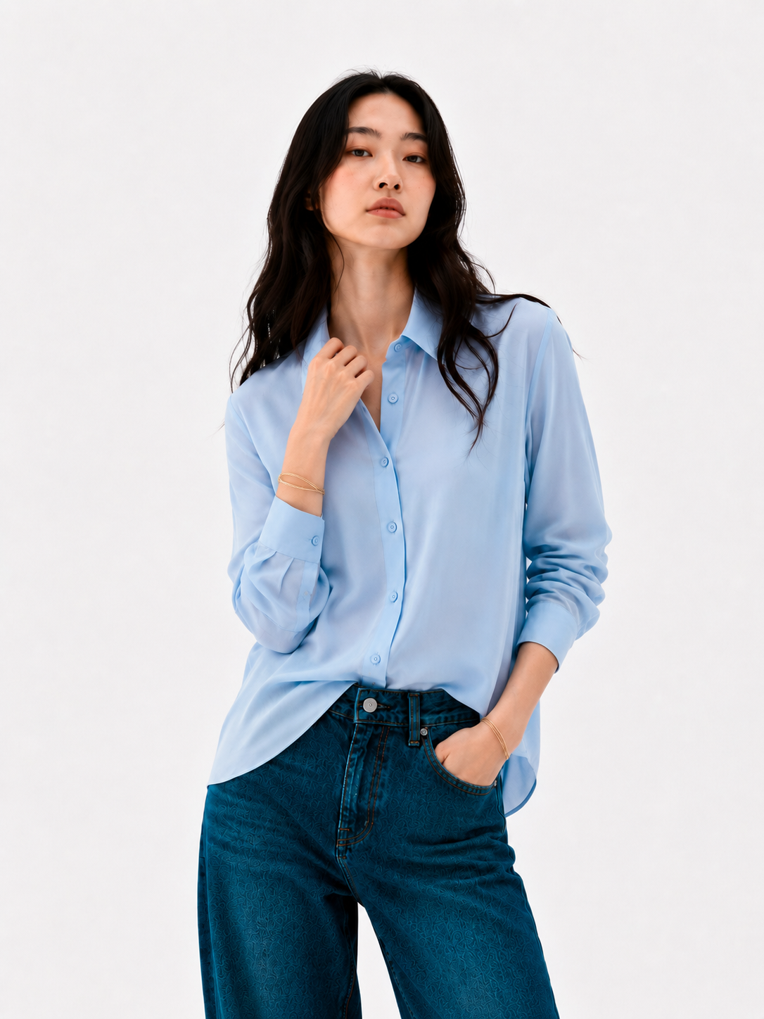 OCEAN - PLAIN WOMEN SHIRT