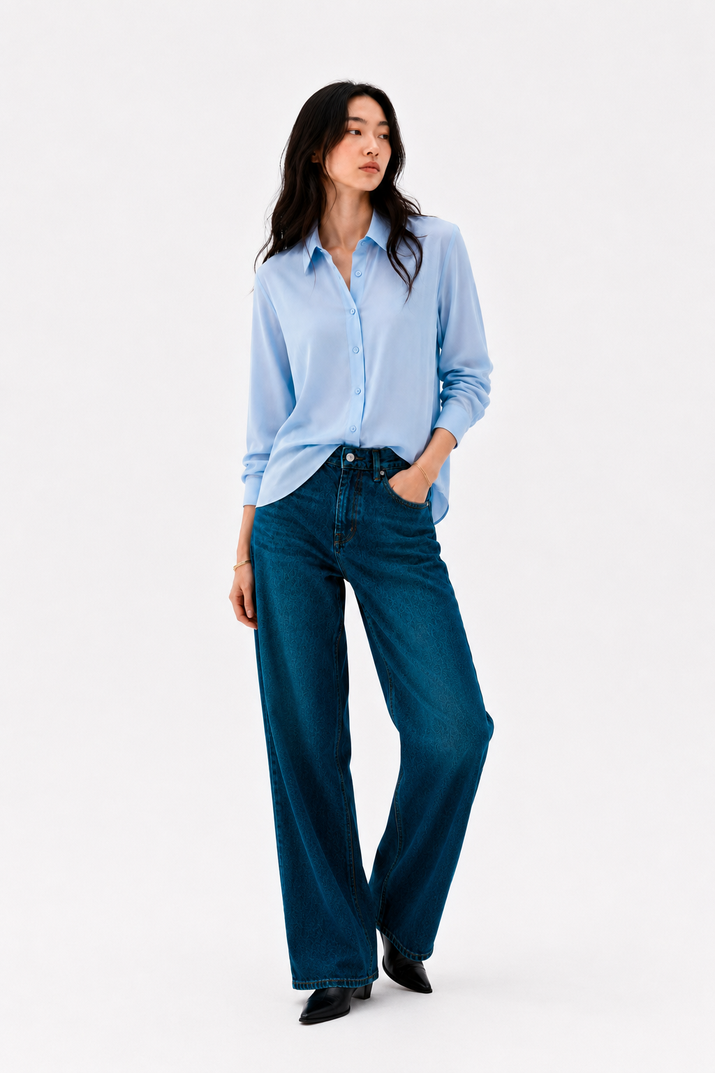 OCEAN - PLAIN WOMEN SHIRT