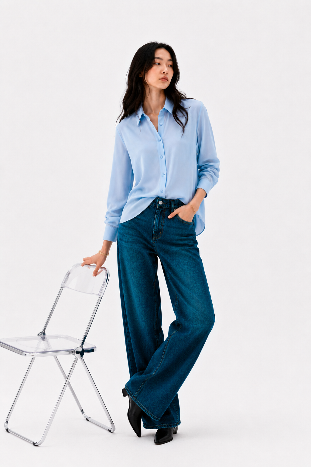 OCEAN - PLAIN WOMEN SHIRT