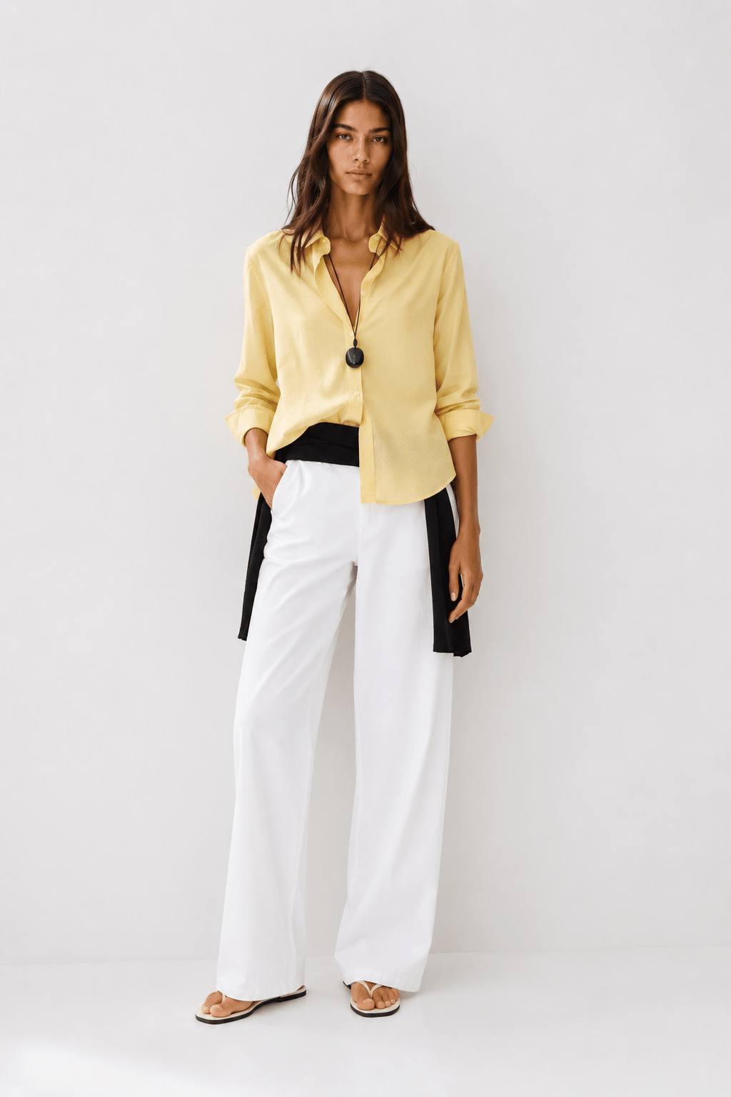 LEMON - PLAIN WOMEN SHIRT - URBUNX