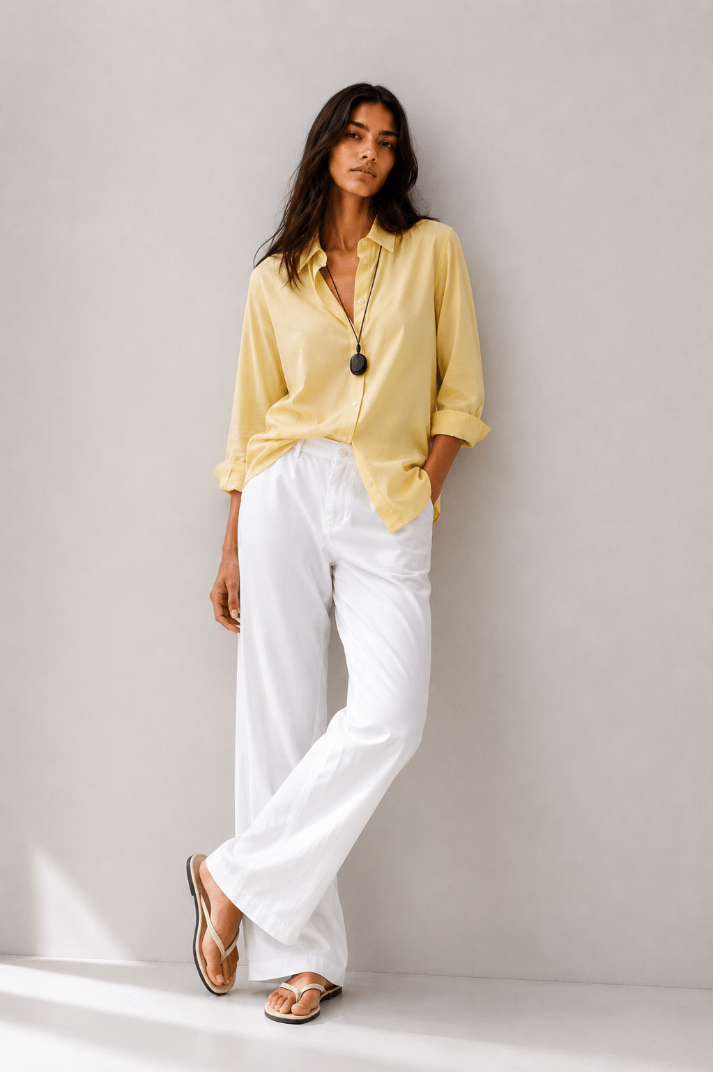 LEMON - PLAIN WOMEN SHIRT - URBUNX