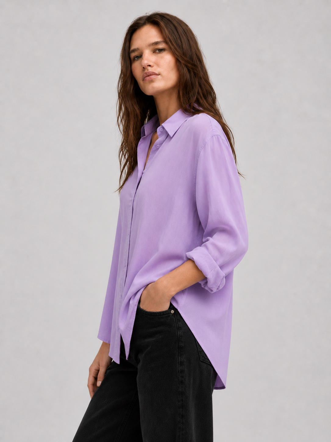 VIOLET - PLAIN WOMEN SHIRT