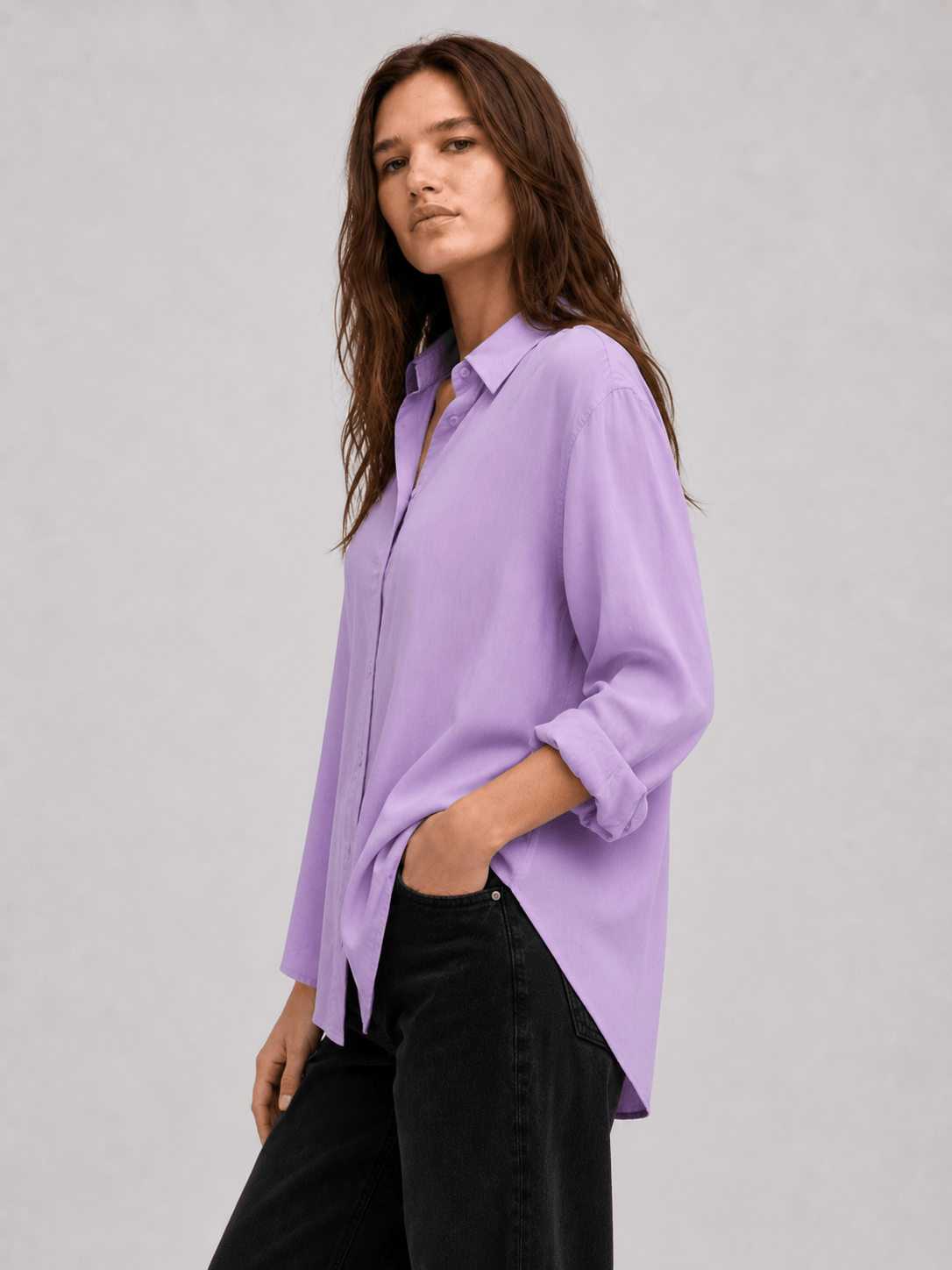 VIOLET - PLAIN WOMEN SHIRT - URBUNX