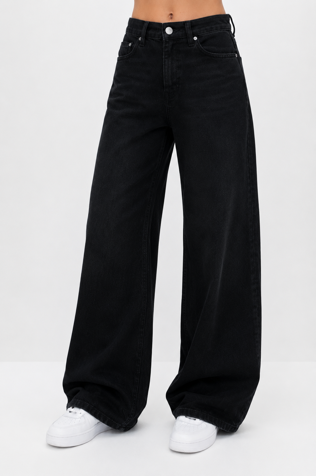 ONLY Juicy high waisted wide leg jean in grey wash