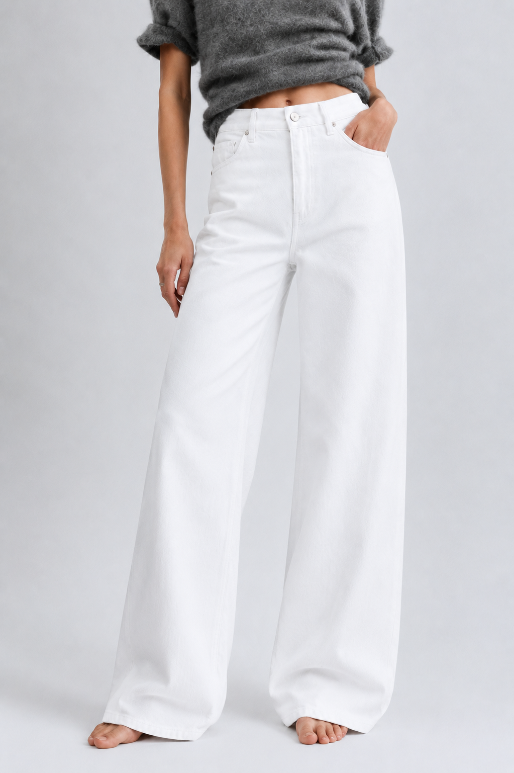 Levi's ribcage wide leg jeans in stone