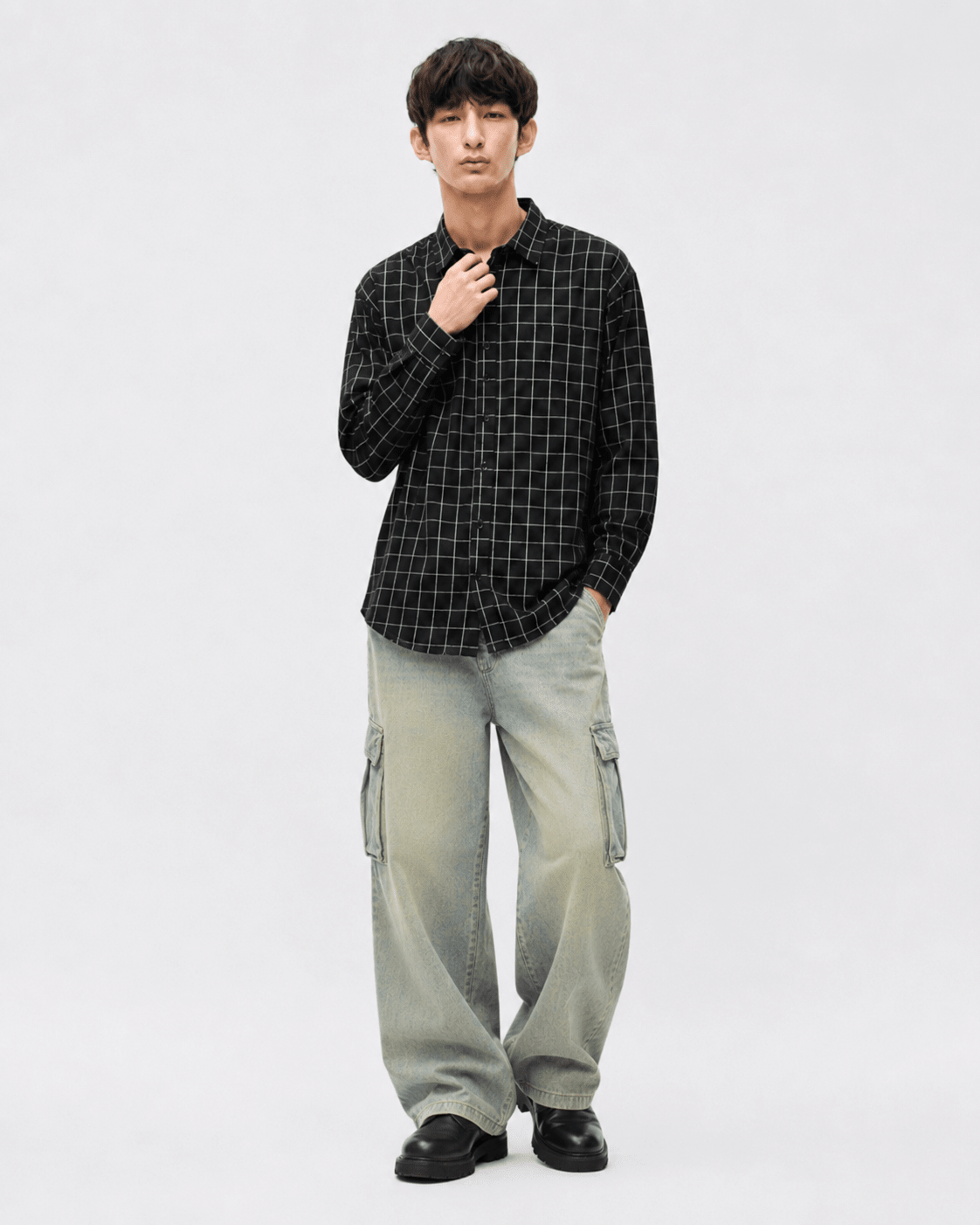 SQUARE - CHECKED MEN'S SHIRT - URBUNX