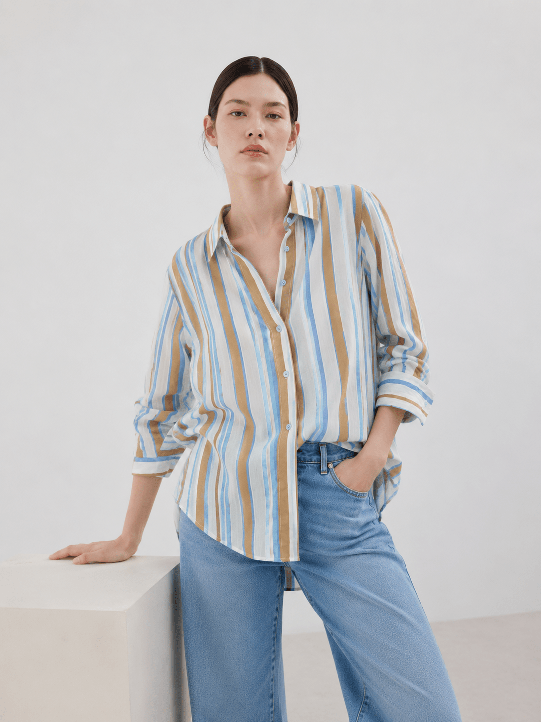 COASTAL - STRIPE WOMEN'S SHIRT - URBUNX