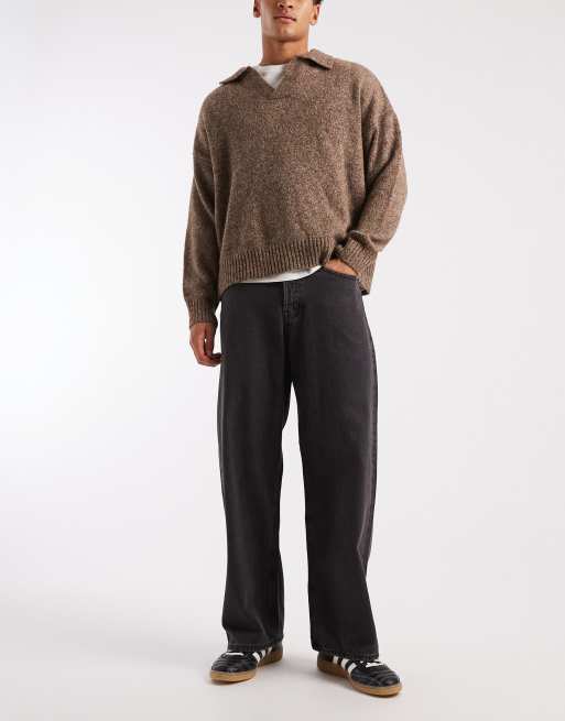 Jack & Jones Dave super baggy jeans in black