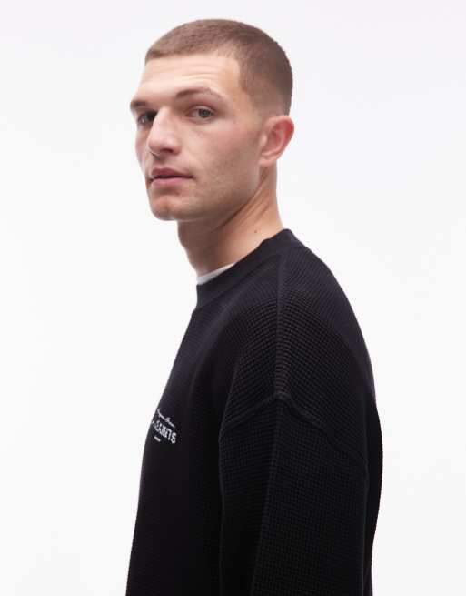 Allsaints herald long sleeve waffle