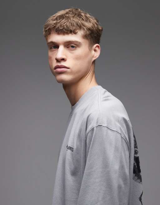 AllSaints Hallis long sleeve graphic logo