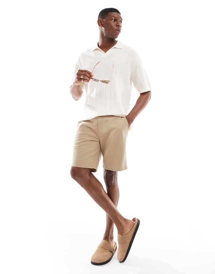 JJ Rebel chino short in beige