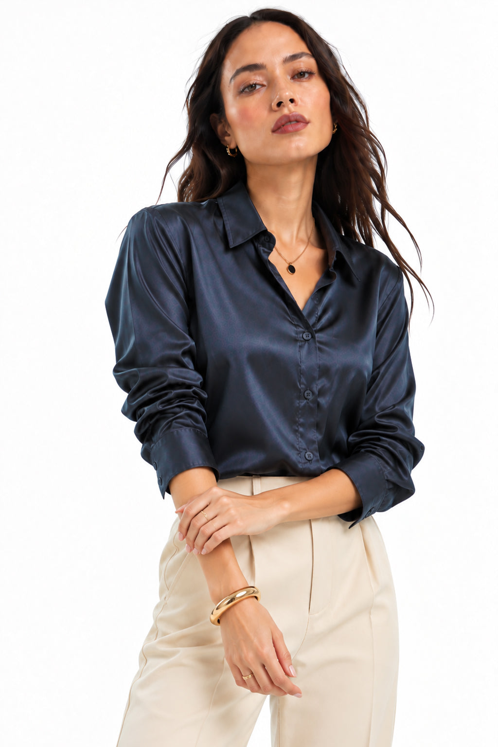 OXFORD - PLAIN WOMEN SATIN SHIRT