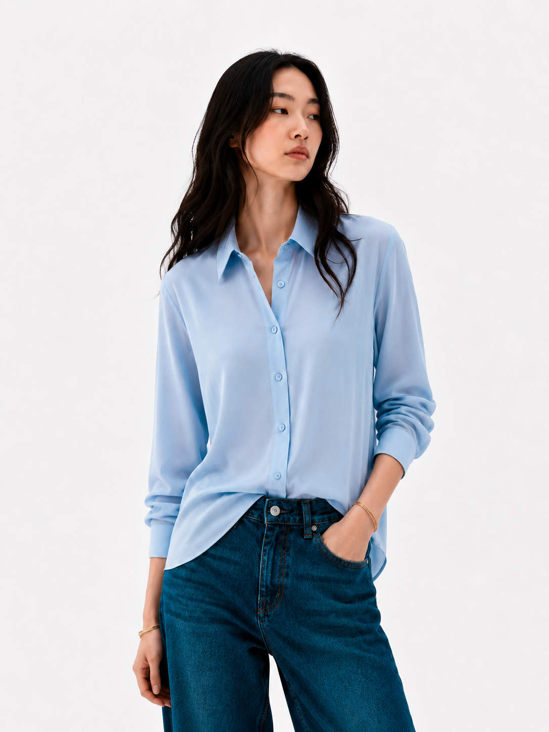 OCEAN - PLAIN WOMEN SHIRT