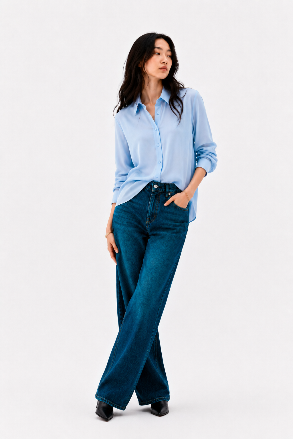 OCEAN - PLAIN WOMEN SHIRT
