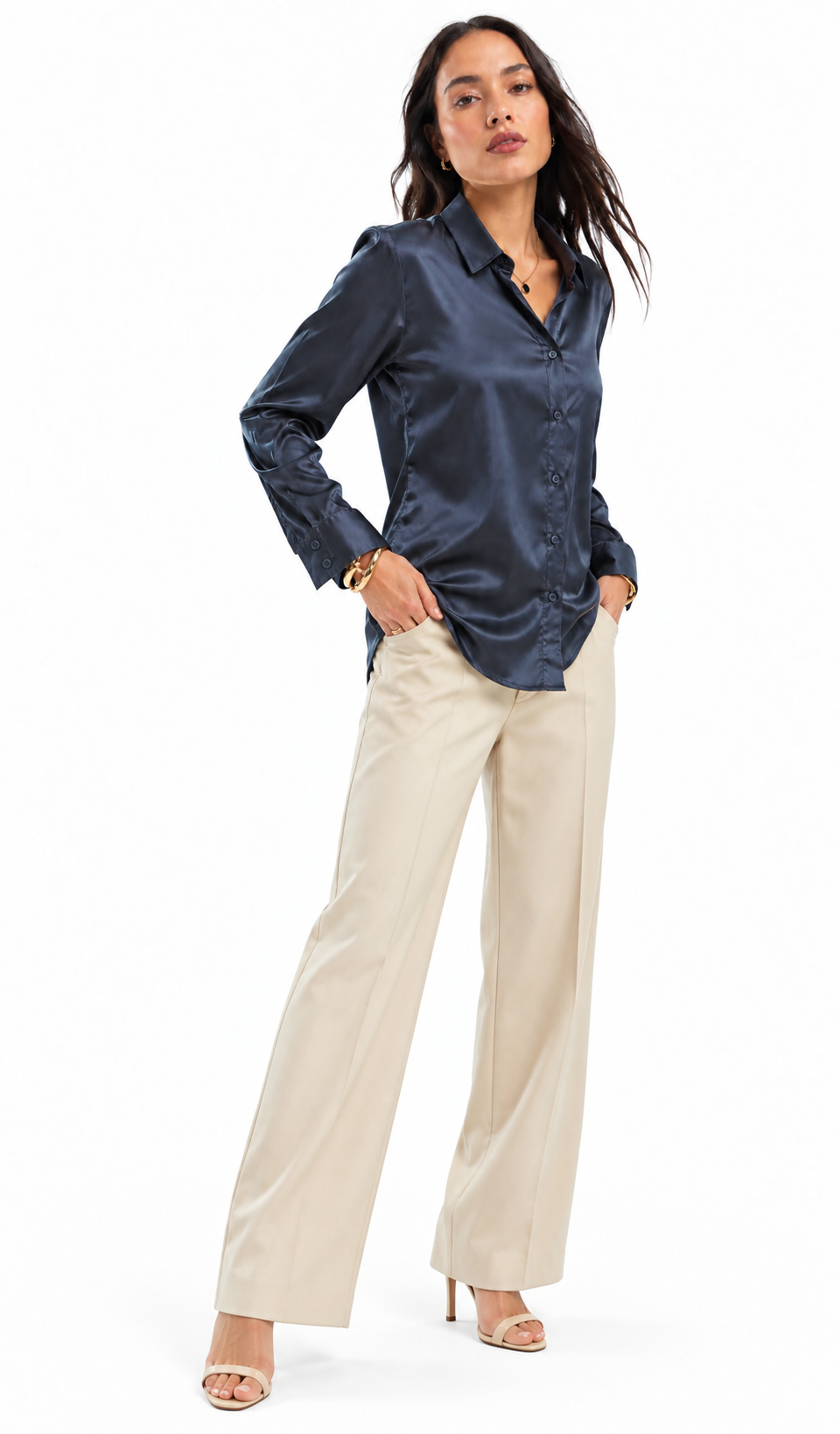 OXFORD - PLAIN WOMEN SATIN SHIRT
