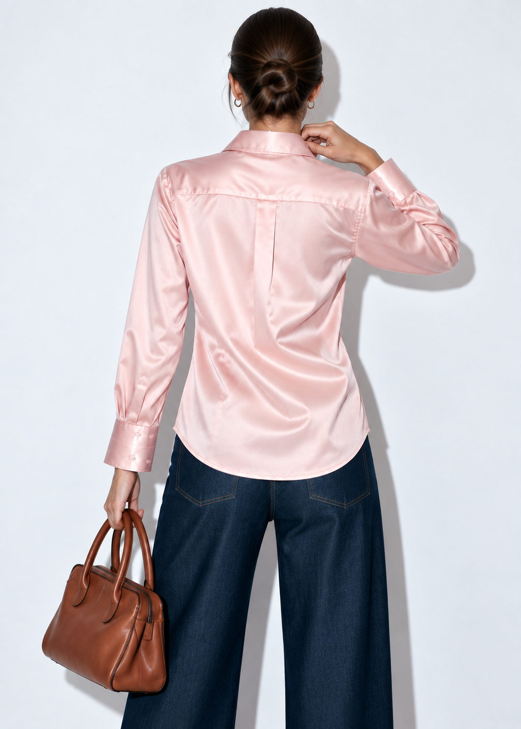 PASTEL - PLAIN WOMEN SATIN SHIRT
