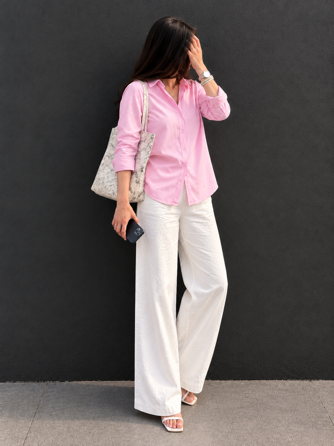 BLUSH SHIRT + LINEN TROUSER - COMBO