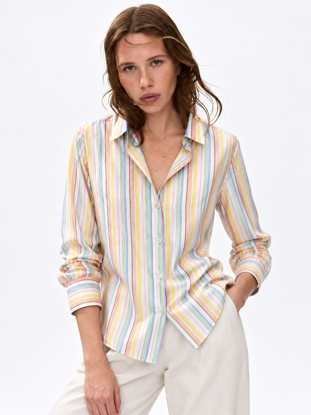 RAINBOW - STRIPE WOMEN'S SHIRT
