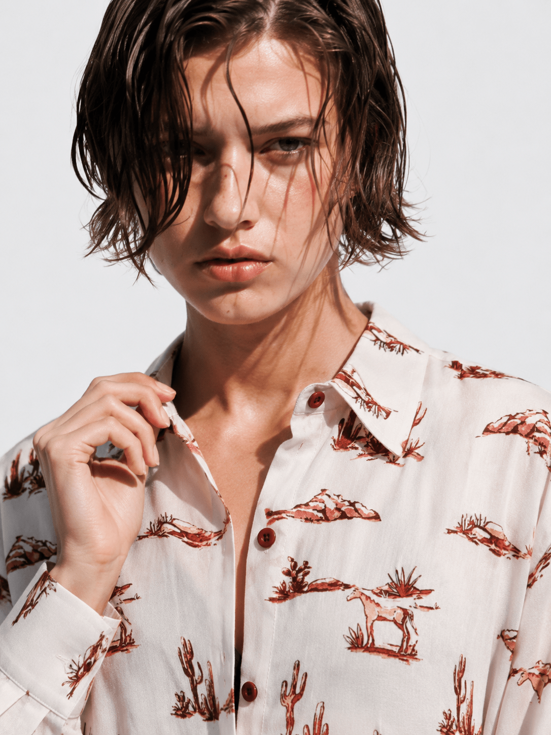 RUSTIC - PRINTED WOMEN SHIRT - URBUNX