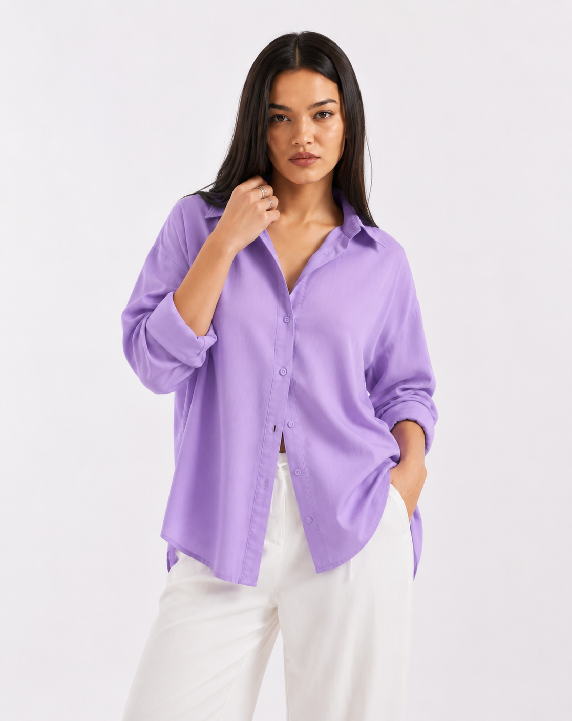 VIOLET - PLAIN WOMEN SHIRT