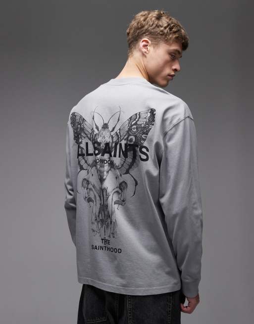 AllSaints Hallis long sleeve graphic logo