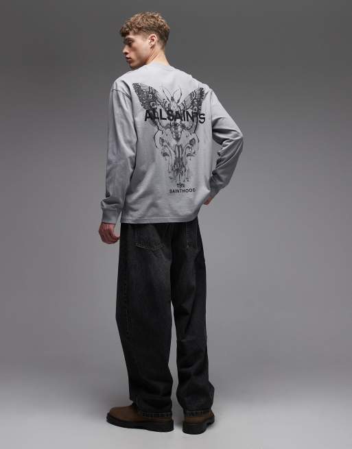 AllSaints Hallis long sleeve graphic logo