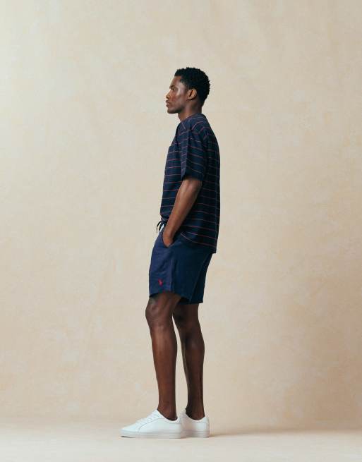 Polo Ralph Lauren piece dyed linen shorts in navy