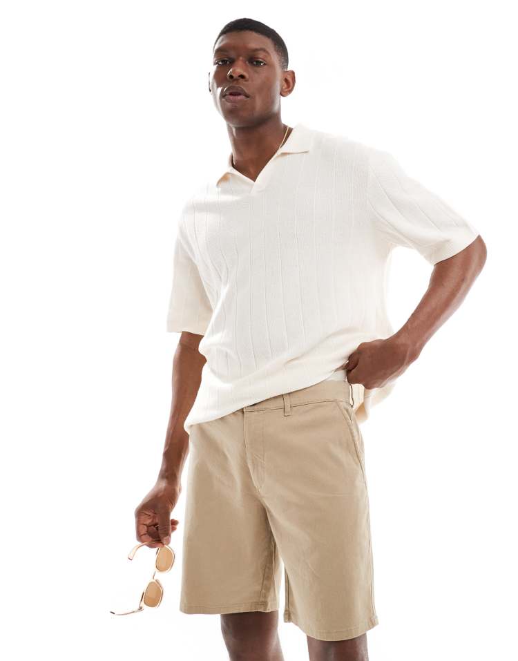 JJ Rebel chino short in beige