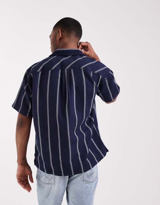 Wrangler short sleeve resort shirt in navy